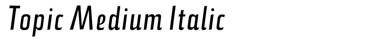 Topic Medium Italic